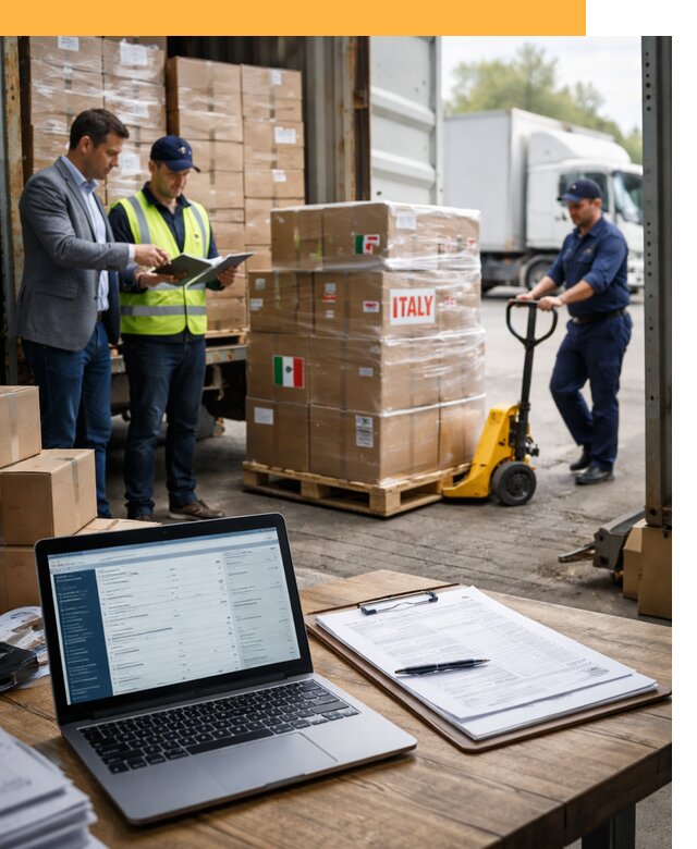 Доставка грузов из Италии: морские и авиаперевозки от 18351